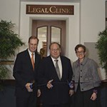 WashULaw Professors in front of new Clinical Education offices