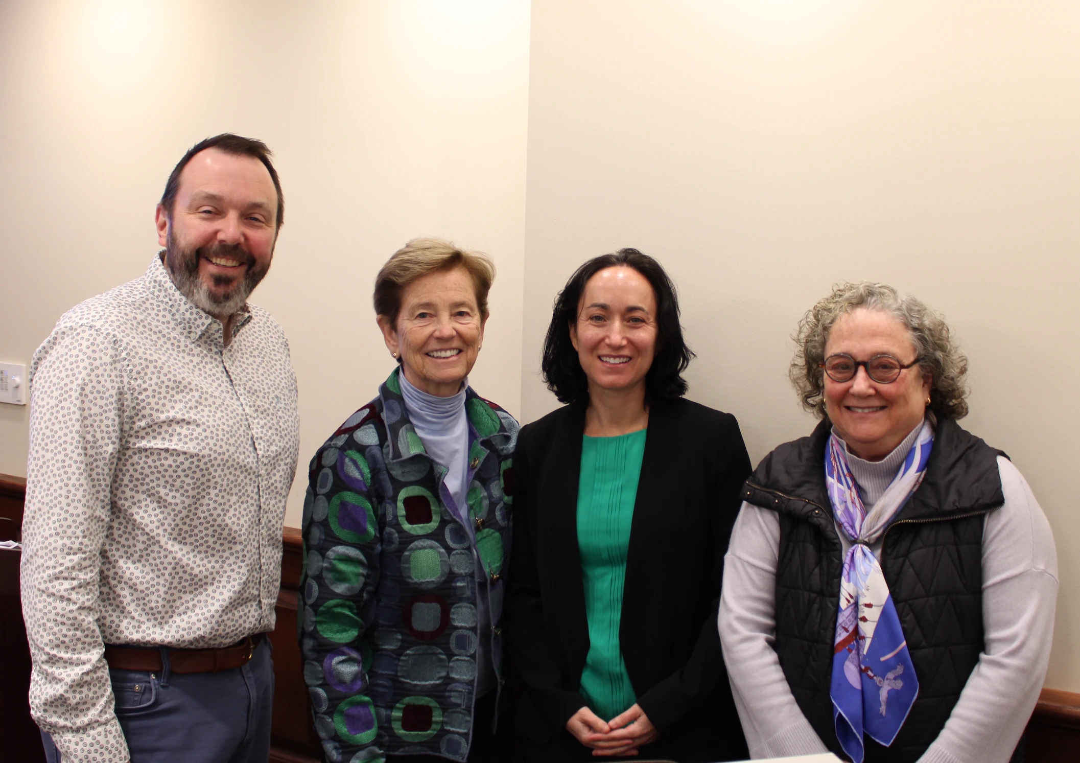 Prof. Jessica Feinberg (center right) pictured with Prof. Neil Richards, Prof. Karen Tokarz, and Prof. Susan Frelich Appleton
