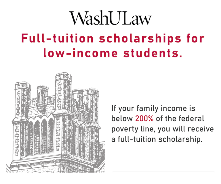 WashU full-tuition scholarships for low-income students