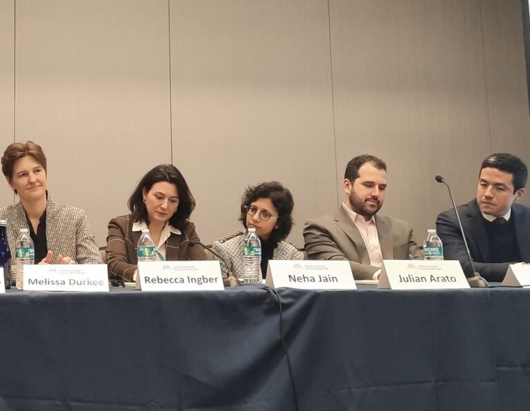 Professor MJ Durkee on a panel at the American Society of International Law's (ASIL) Annual Meeting in Washington DC.