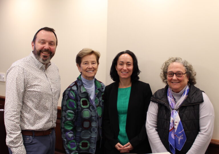 Prof. Jessica Feinberg (center right) pictured with Prof. Neil Richards, Prof. Karen Tokarz, and Prof. Susan Frelich Appleton