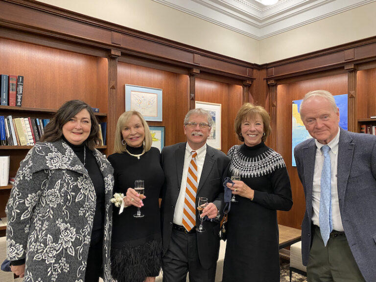 Elizabeth Kaul, Marcia Billhartz, Bill Koentz, Lesley Koentz, Russell Osgood at a party