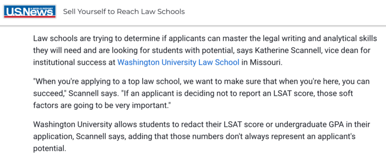 US News: Sell Yourself to Reach Law Schools