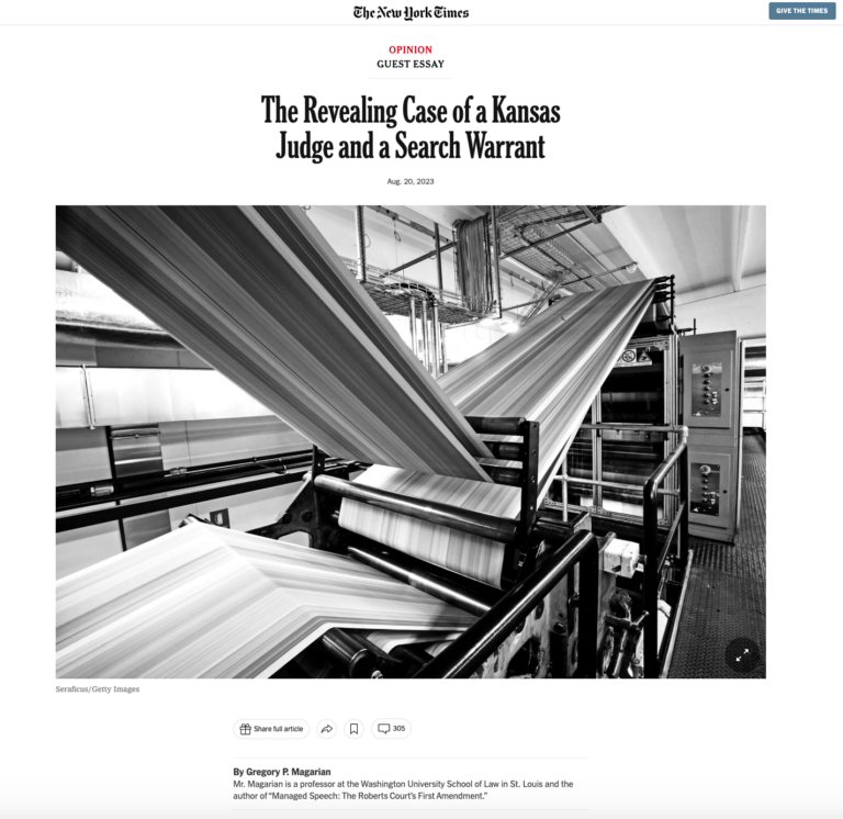 The Revealing Case of a Kansas Judge and a Search Warrant