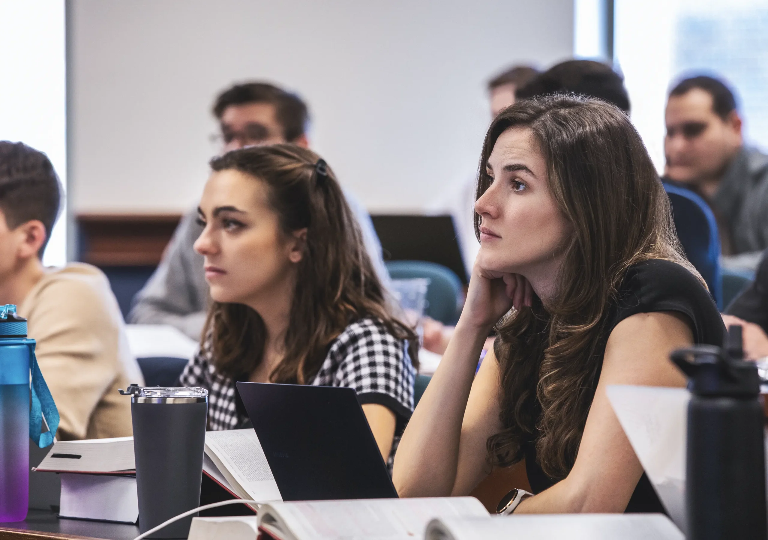 WashU Law students listening to professor