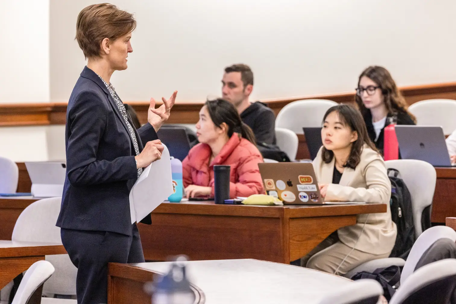 Professor teaching WashU Law students
