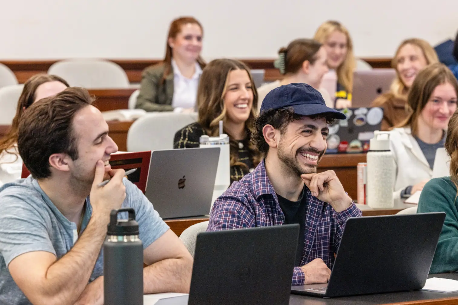 WashU Law student engaged in class