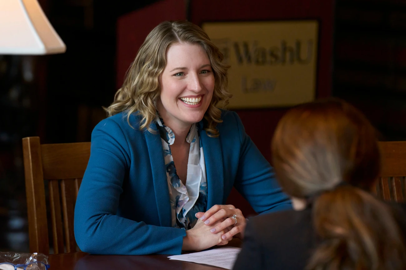 WashU Law faculty and staff at clinic event
