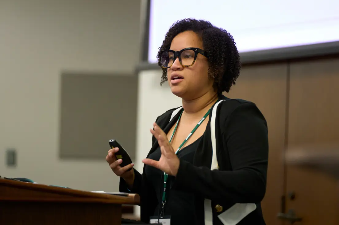 WashU Law student at event