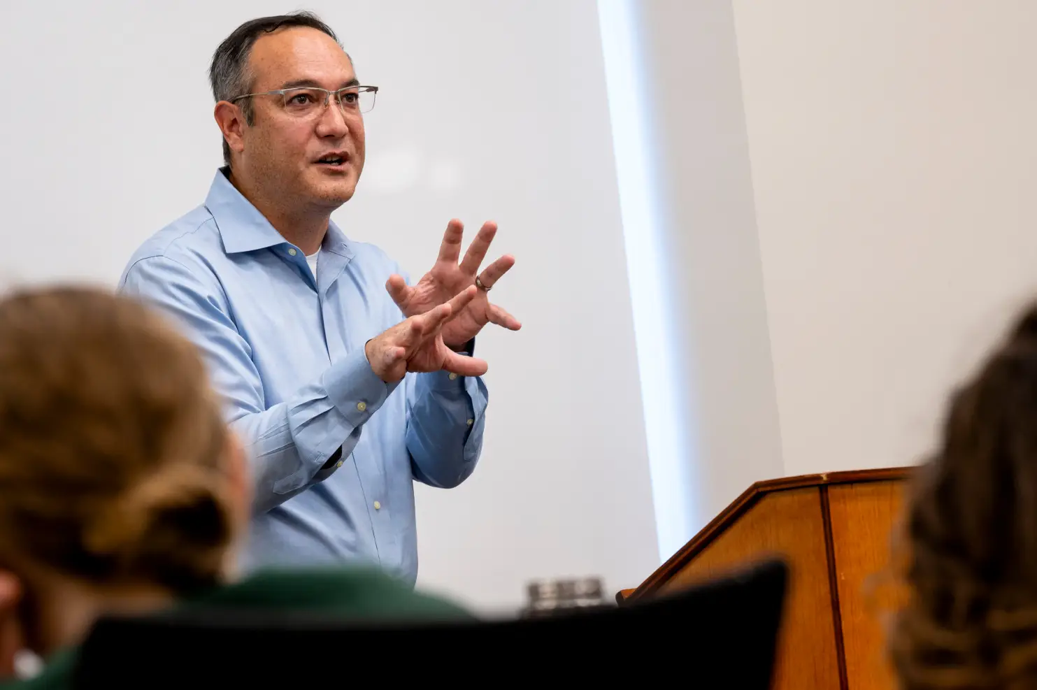 WashU Law faculty teaching a class