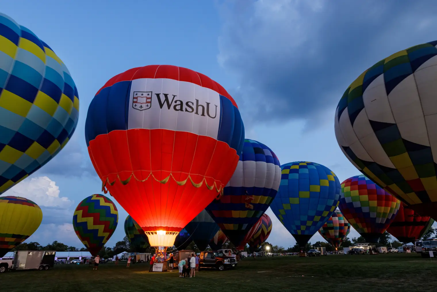 WashU Law balloon at the St. Louis Forest Park Balloon Glow