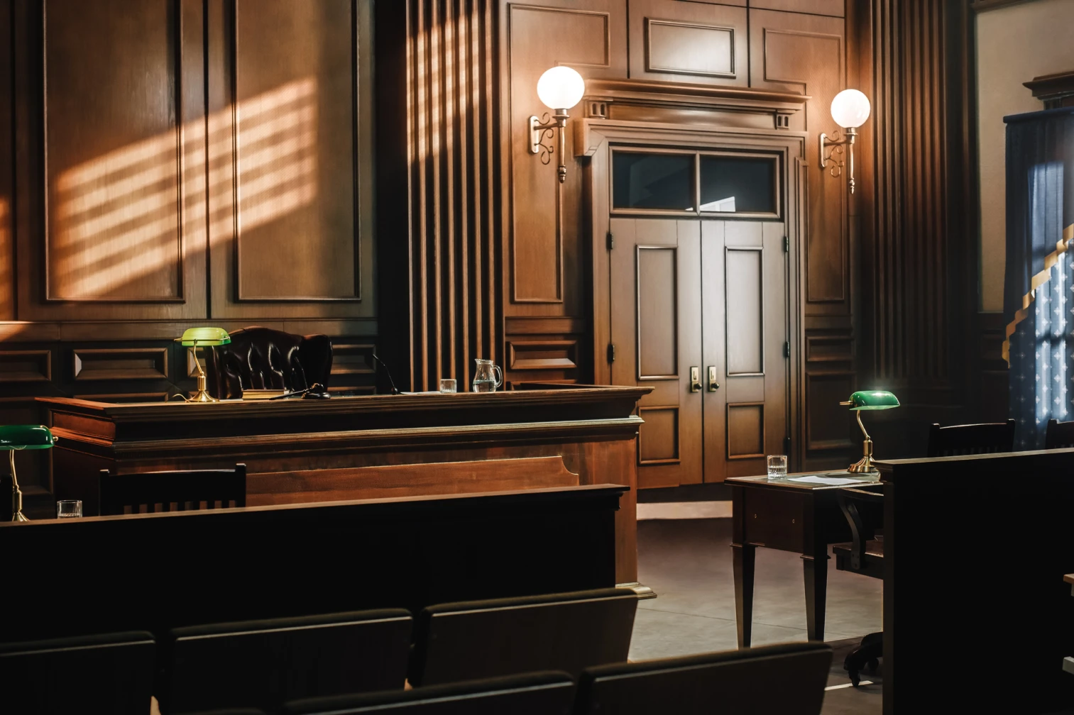 An empty courtroom