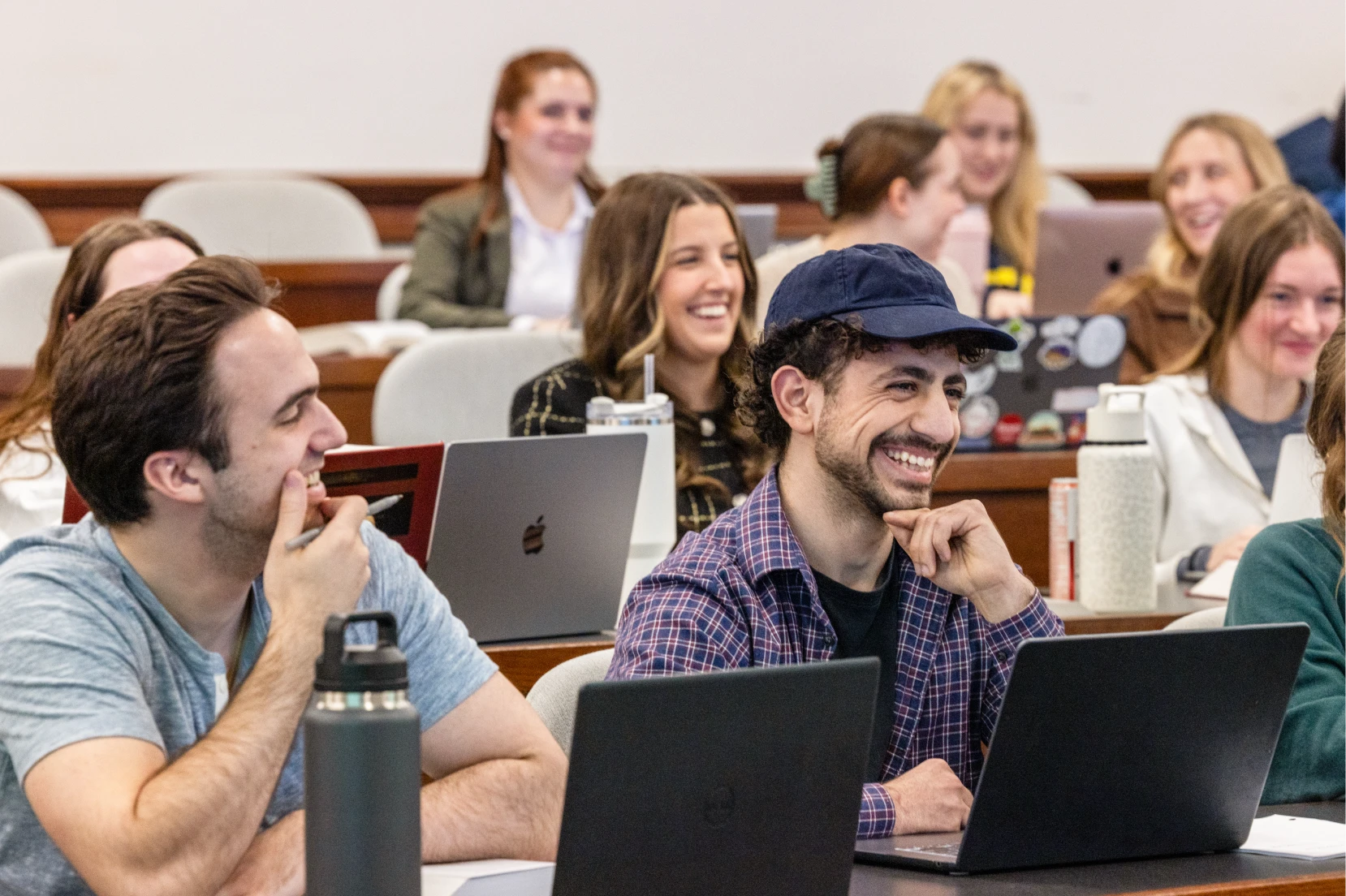 Students enjoying a WashU Law class.