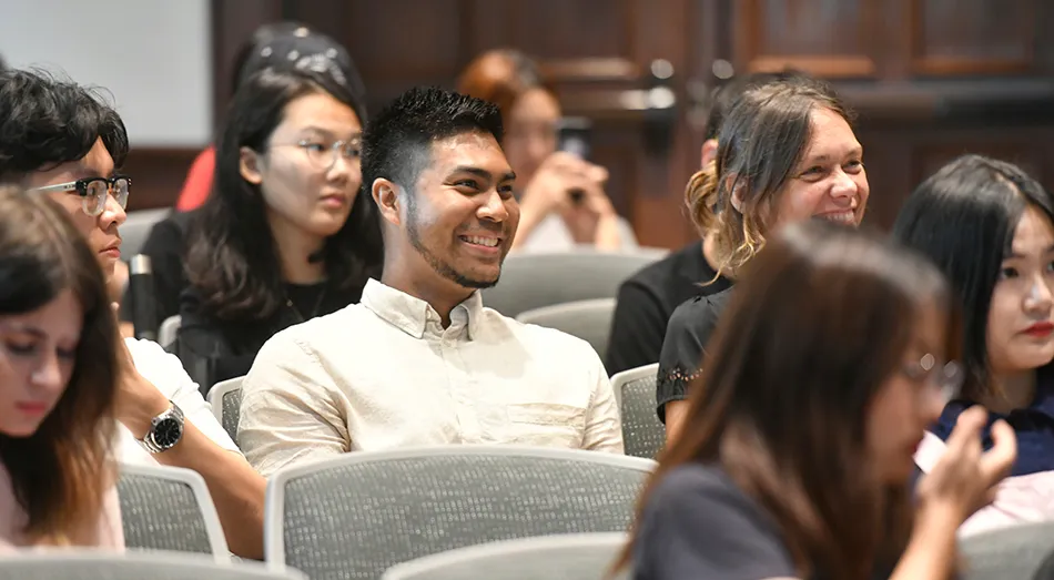 International student in class.