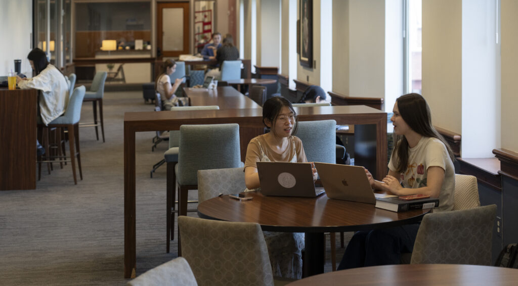 Law students in Anheuser-Busch Hall