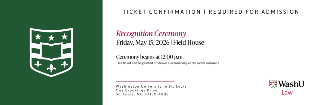 2026 Law School Recognition Ceremony ticket
