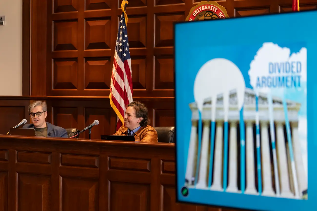 Divided Argument Podcast Recording with Daniel Epps and William Baude for Admitted Student Days