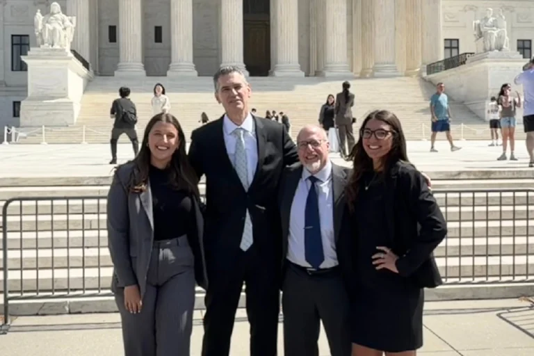 Joseph Perkovich and 3Ls outside of the Supreme Court