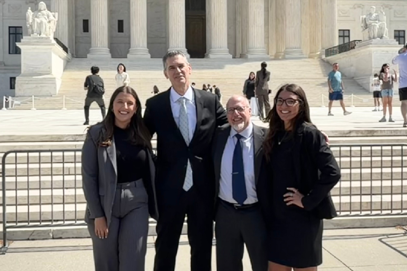 Joseph Perkovich and 3Ls outside of the Supreme Court