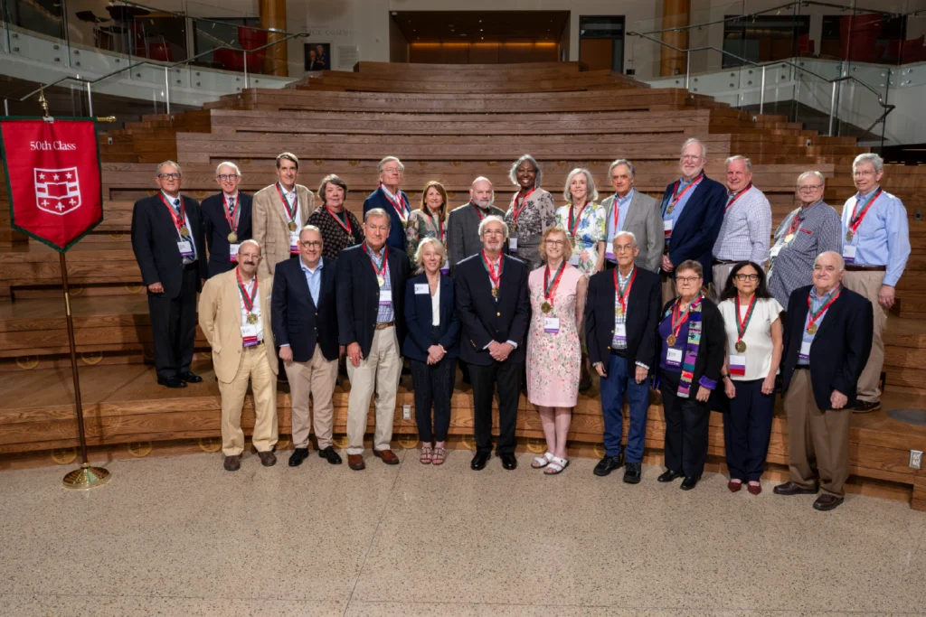 The class of 1976 celebrating their 50th reunion at WashU Law commencement