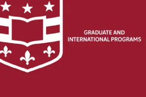 Red background with a shield