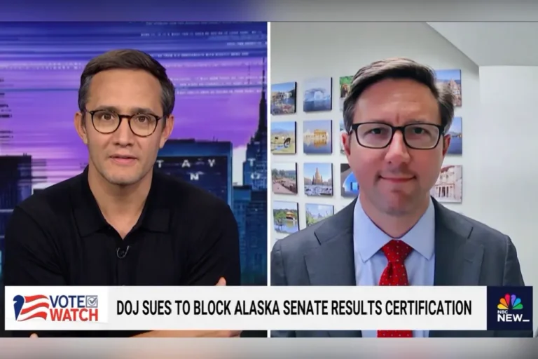 Professor Travis Crum being interviewed by NBC News correspondent Gadi Schwartz